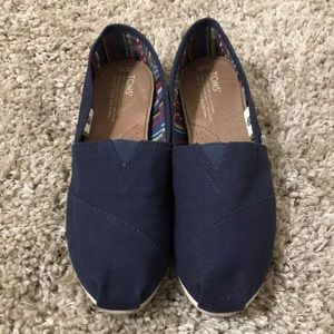 Toms Navy Blue Shoes 10W